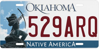 OK license plate 529ARQ