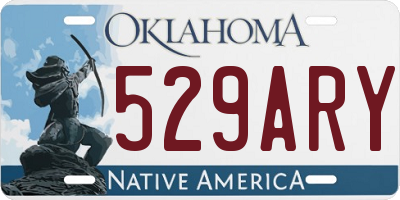 OK license plate 529ARY