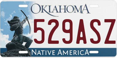 OK license plate 529ASZ