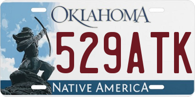 OK license plate 529ATK