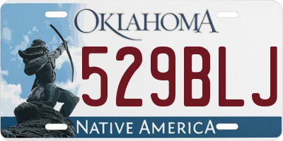 OK license plate 529BLJ