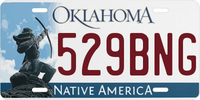 OK license plate 529BNG