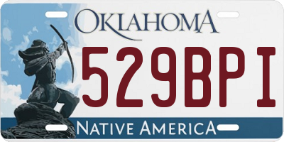 OK license plate 529BPI