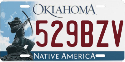 OK license plate 529BZV