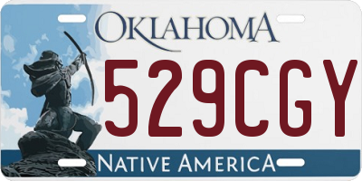OK license plate 529CGY