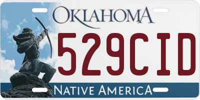 OK license plate 529CID