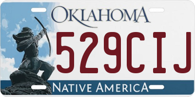 OK license plate 529CIJ