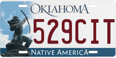 OK license plate 529CIT
