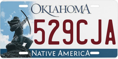 OK license plate 529CJA