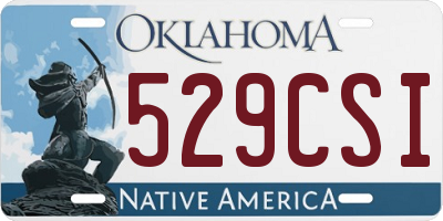 OK license plate 529CSI