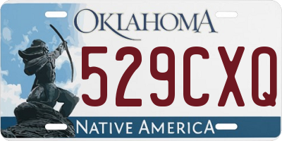 OK license plate 529CXQ