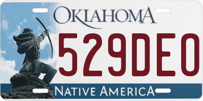 OK license plate 529DEO