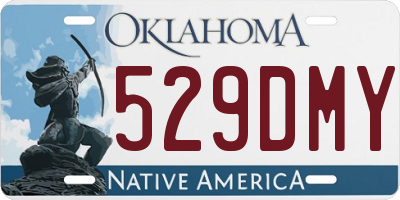 OK license plate 529DMY