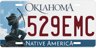 OK license plate 529EMC