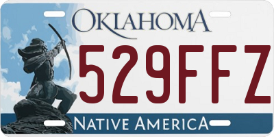 OK license plate 529FFZ