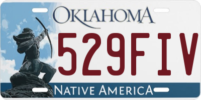 OK license plate 529FIV