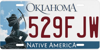 OK license plate 529FJW