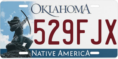 OK license plate 529FJX