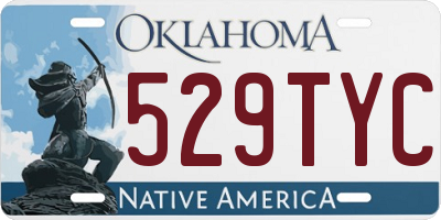 OK license plate 529TYC