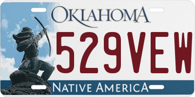 OK license plate 529VEW