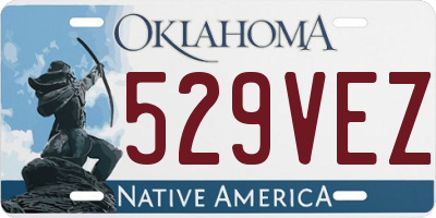 OK license plate 529VEZ
