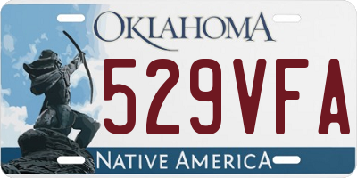 OK license plate 529VFA