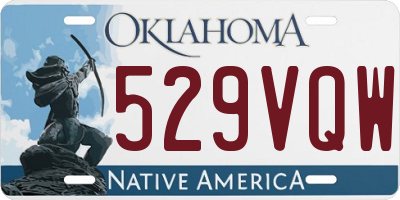 OK license plate 529VQW