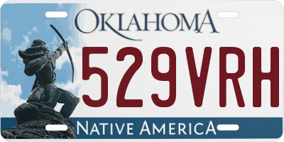 OK license plate 529VRH