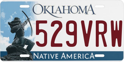 OK license plate 529VRW