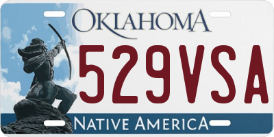 OK license plate 529VSA