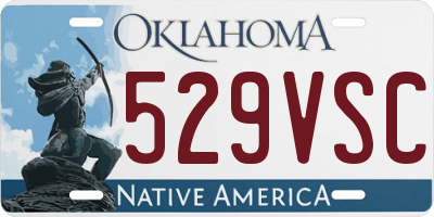OK license plate 529VSC