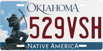 OK license plate 529VSH