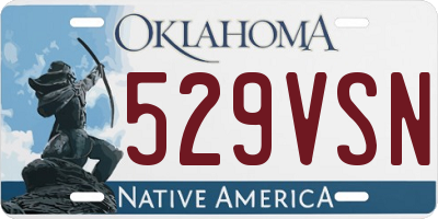 OK license plate 529VSN