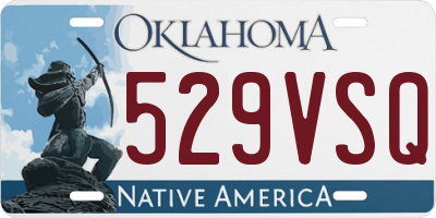 OK license plate 529VSQ