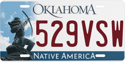 OK license plate 529VSW