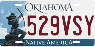 OK license plate 529VSY