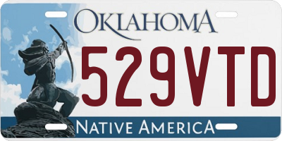 OK license plate 529VTD