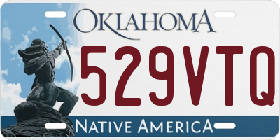 OK license plate 529VTQ