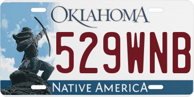 OK license plate 529WNB