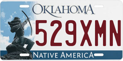 OK license plate 529XMN