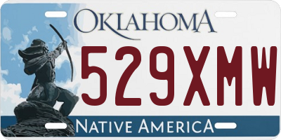 OK license plate 529XMW