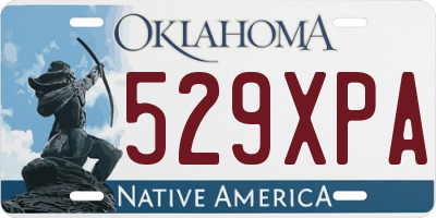OK license plate 529XPA