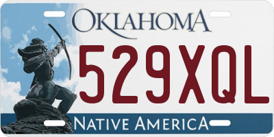 OK license plate 529XQL