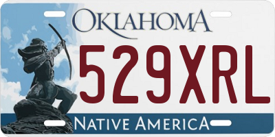 OK license plate 529XRL