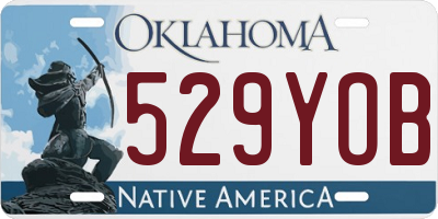 OK license plate 529YOB