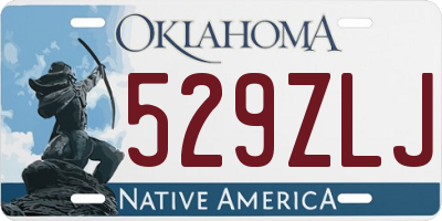 OK license plate 529ZLJ