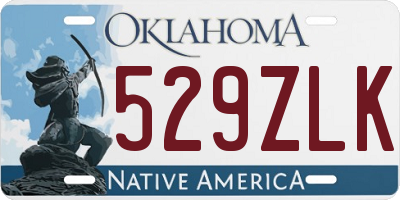 OK license plate 529ZLK
