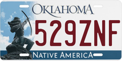 OK license plate 529ZNF