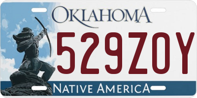 OK license plate 529ZOY