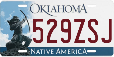 OK license plate 529ZSJ